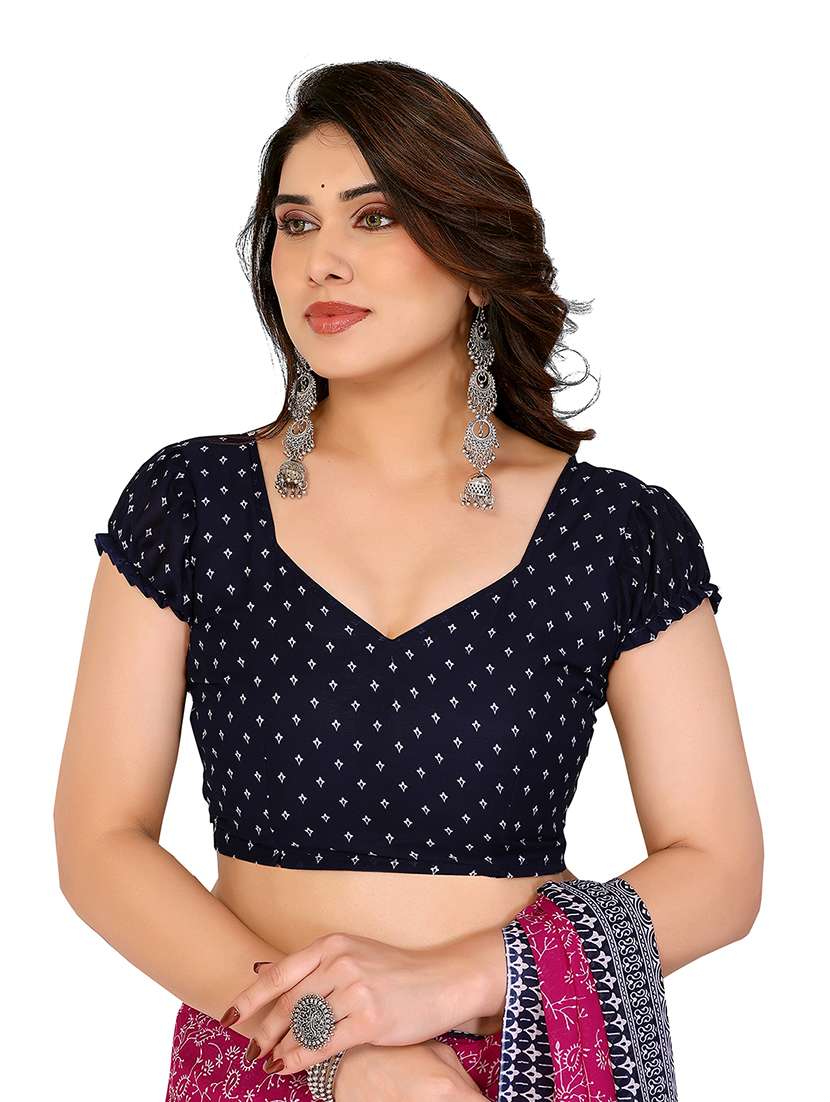 Women Pack Of 2 Printed Saree With Blouse - 22445914 -  Standard Image - 4