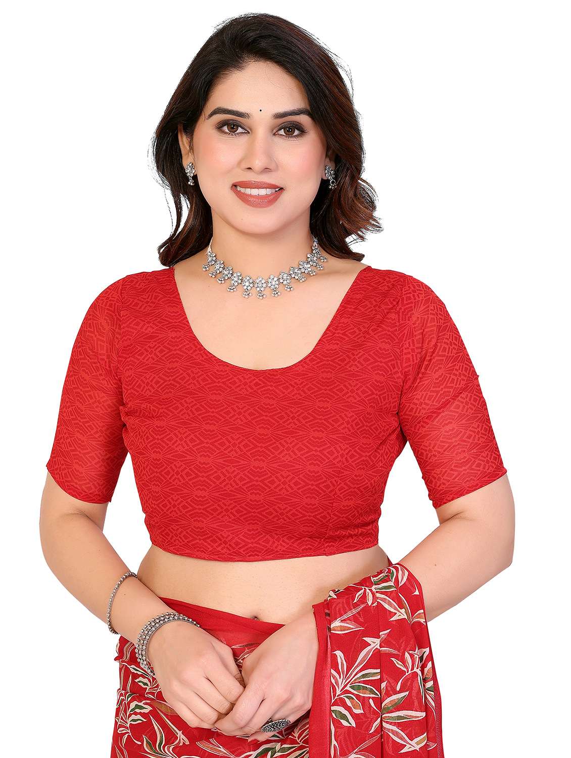 women pack of 2 printed saree with blouse - 22445922 -  Standard Image - 4