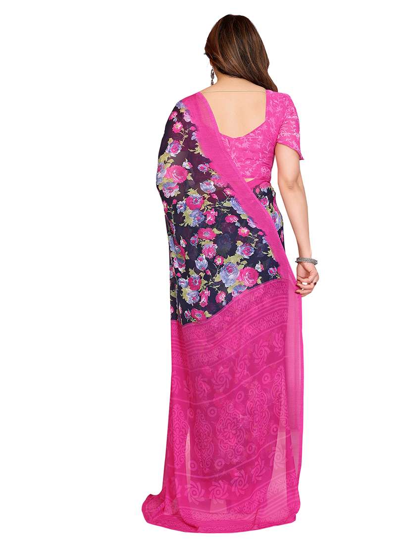 women pack of 2 printed saree with blouse - 22445924 -  Standard Image - 1