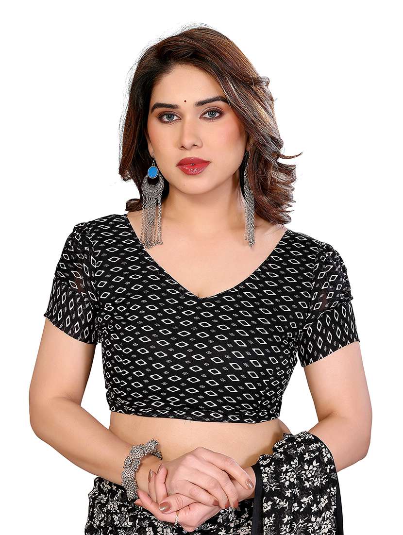 women pack of 2 printed saree with blouse - 22445932 -  Standard Image - 4
