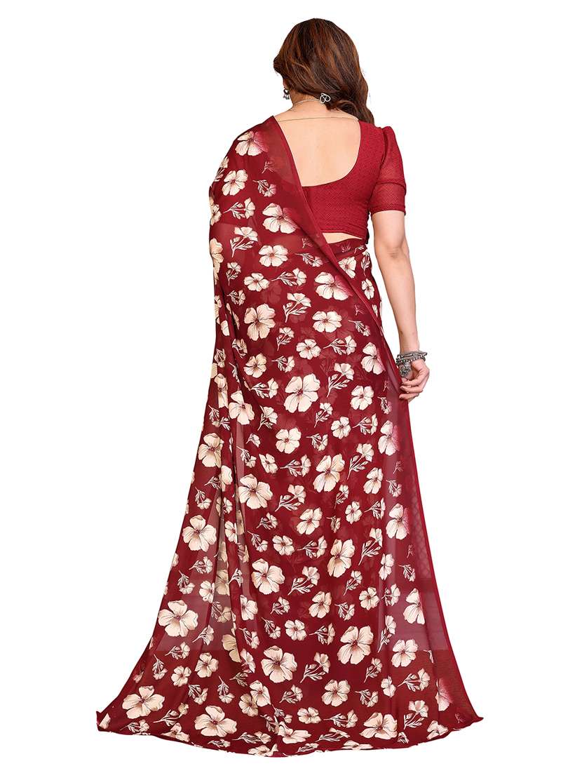 Women Pack Of 2 Printed Saree With Blouse - 22445965 -  Standard Image - 1