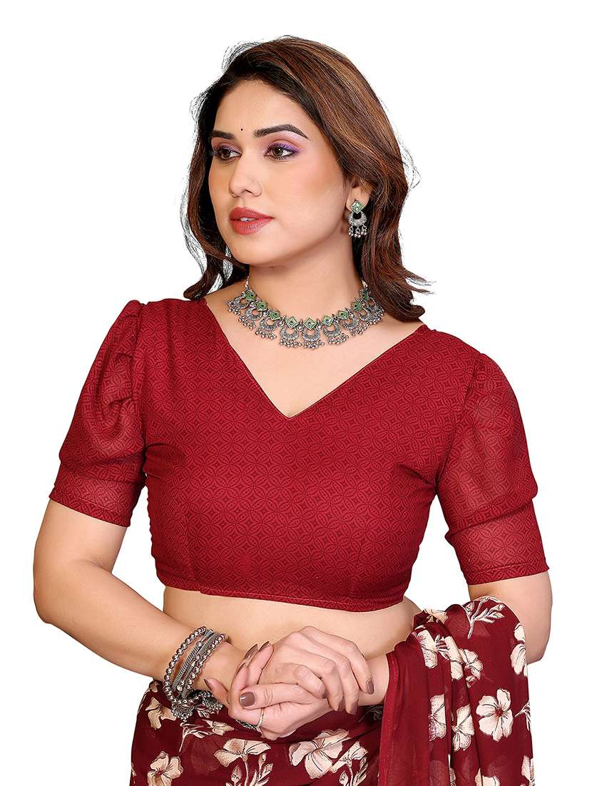 Women Pack Of 2 Printed Saree With Blouse - 22445965 -  Standard Image - 4