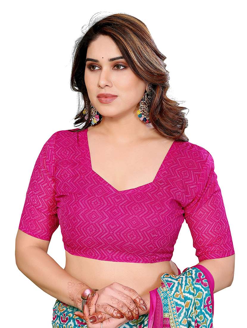 women pack of 2 printed saree with blouse - 22445979 -  Standard Image - 4