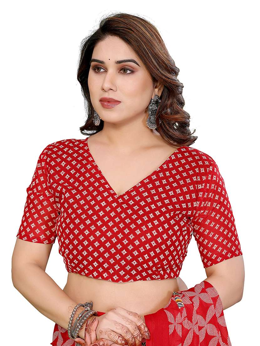 women pack of 2 printed saree with blouse - 22445987 -  Standard Image - 4