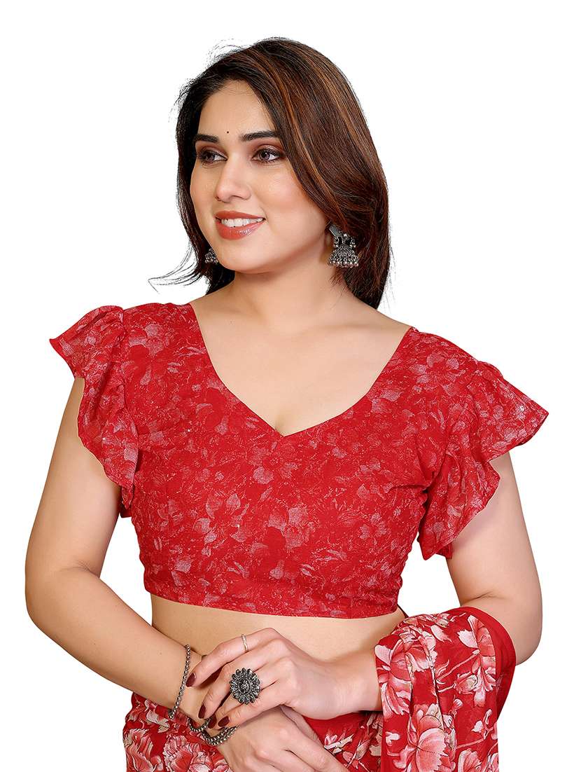 women pack of 2 printed saree with blouse - 22446009 -  Standard Image - 4