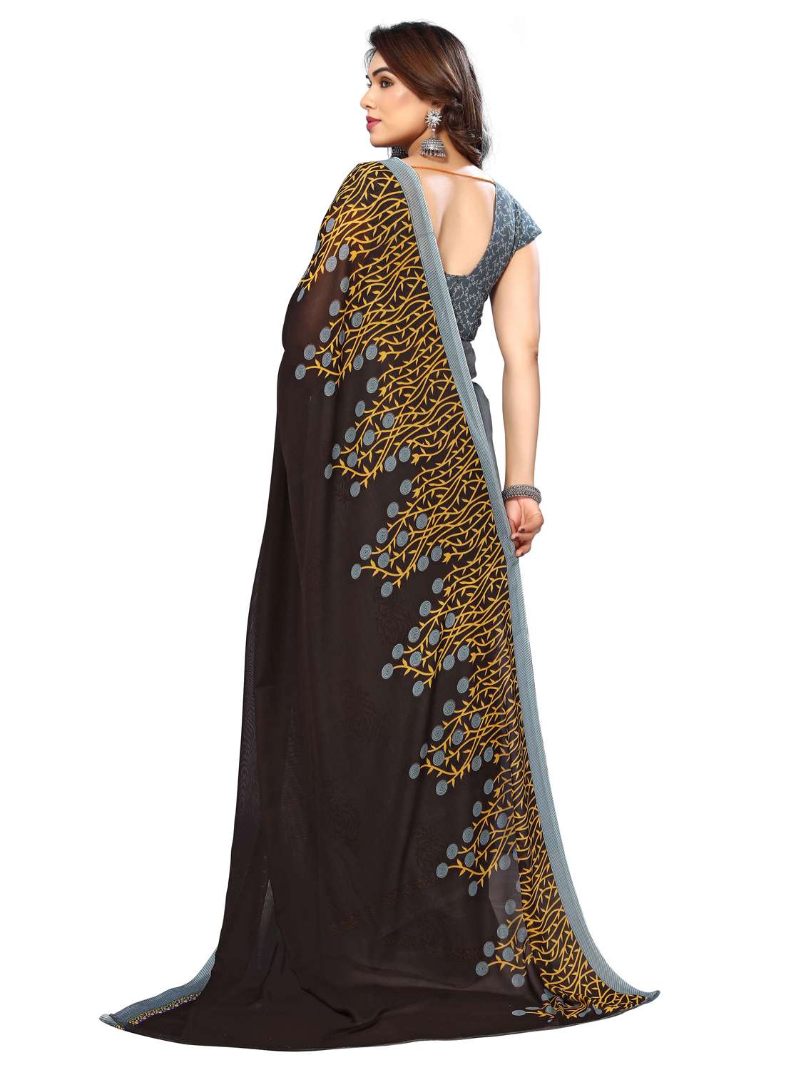 Women Pack Of 2 Printed Saree With Blouse - 22446256 -  Standard Image - 1