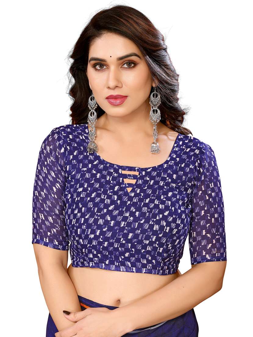 Women Pack Of 2 Printed Saree With Blouse - 22446286 -  Standard Image - 4