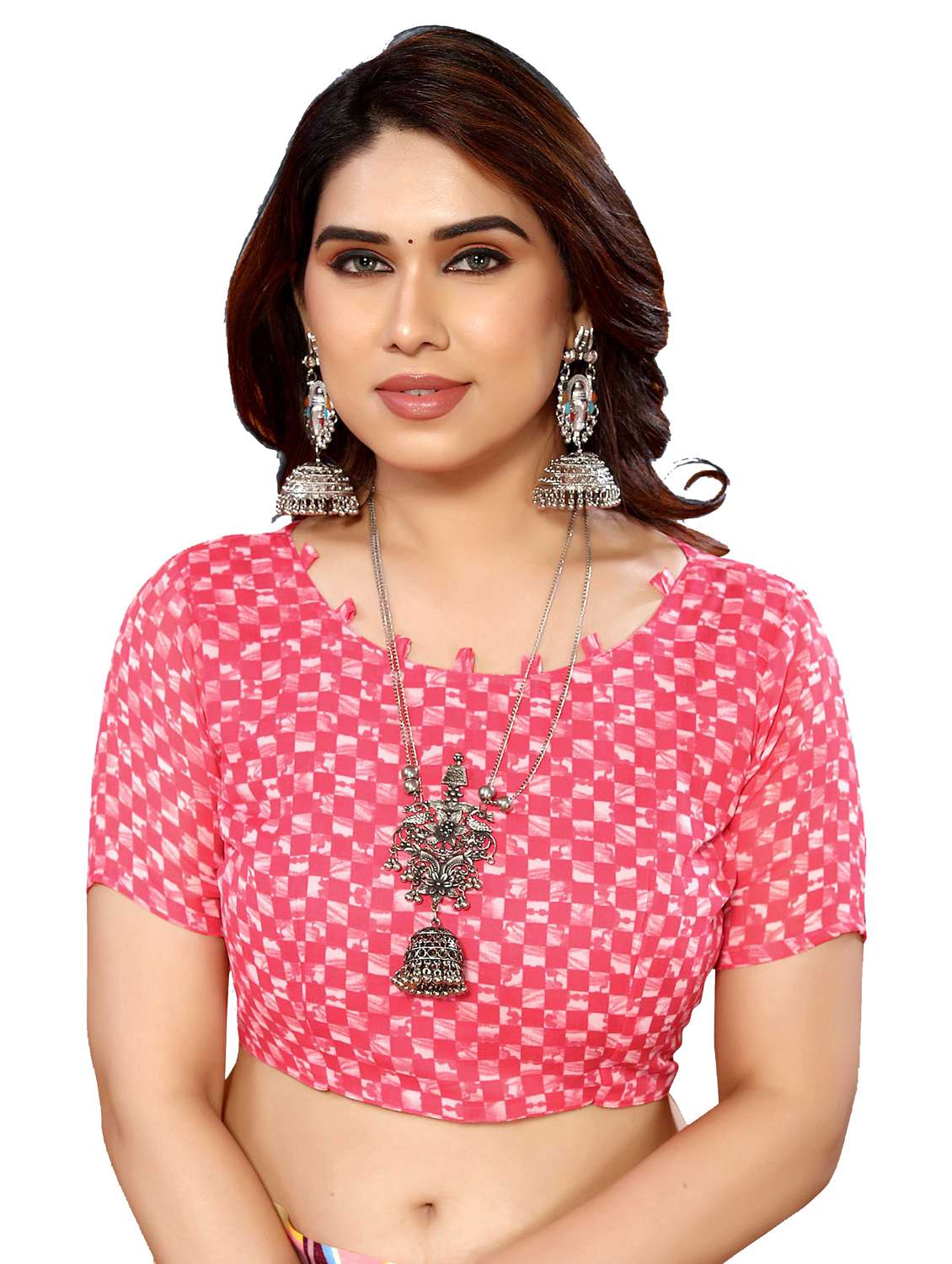 women pack of 2 printed saree with blouse - 22446291 -  Standard Image - 4