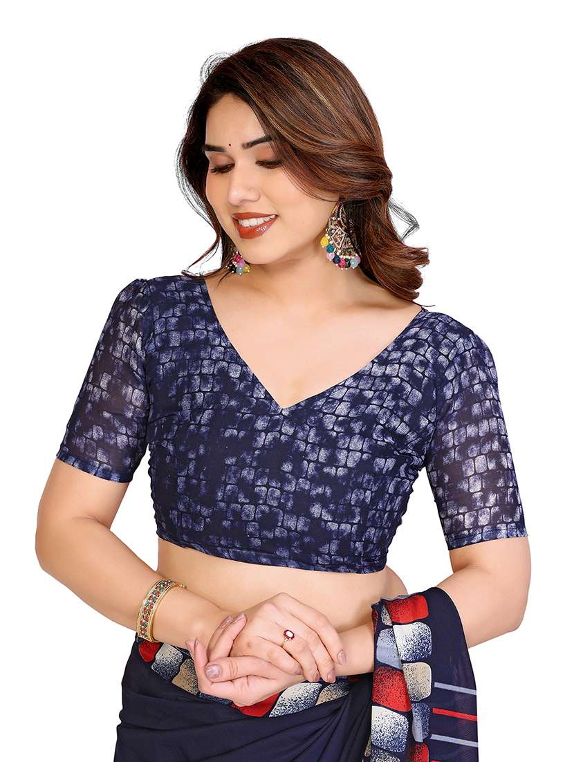 Women Pack Of 2 Printed Saree With Blouse - 22446367 -  Standard Image - 4