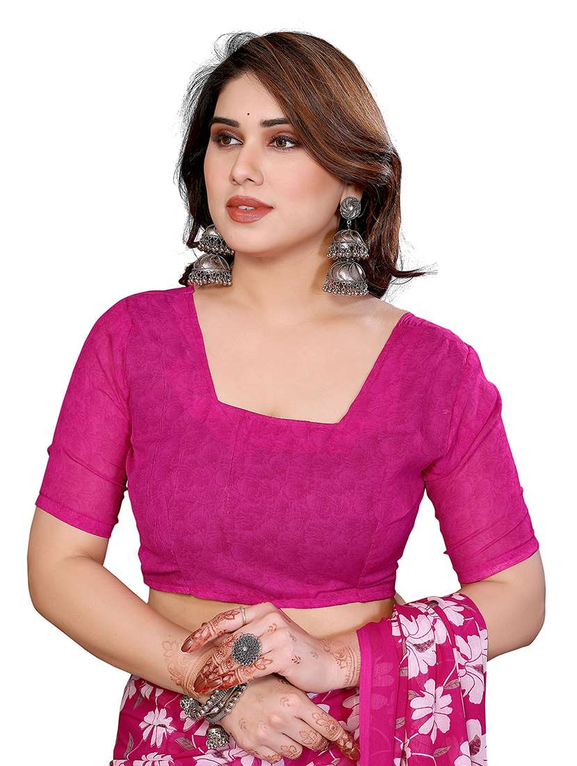 women pack of 2 printed saree with blouse - 22446438 -  Standard Image - 4