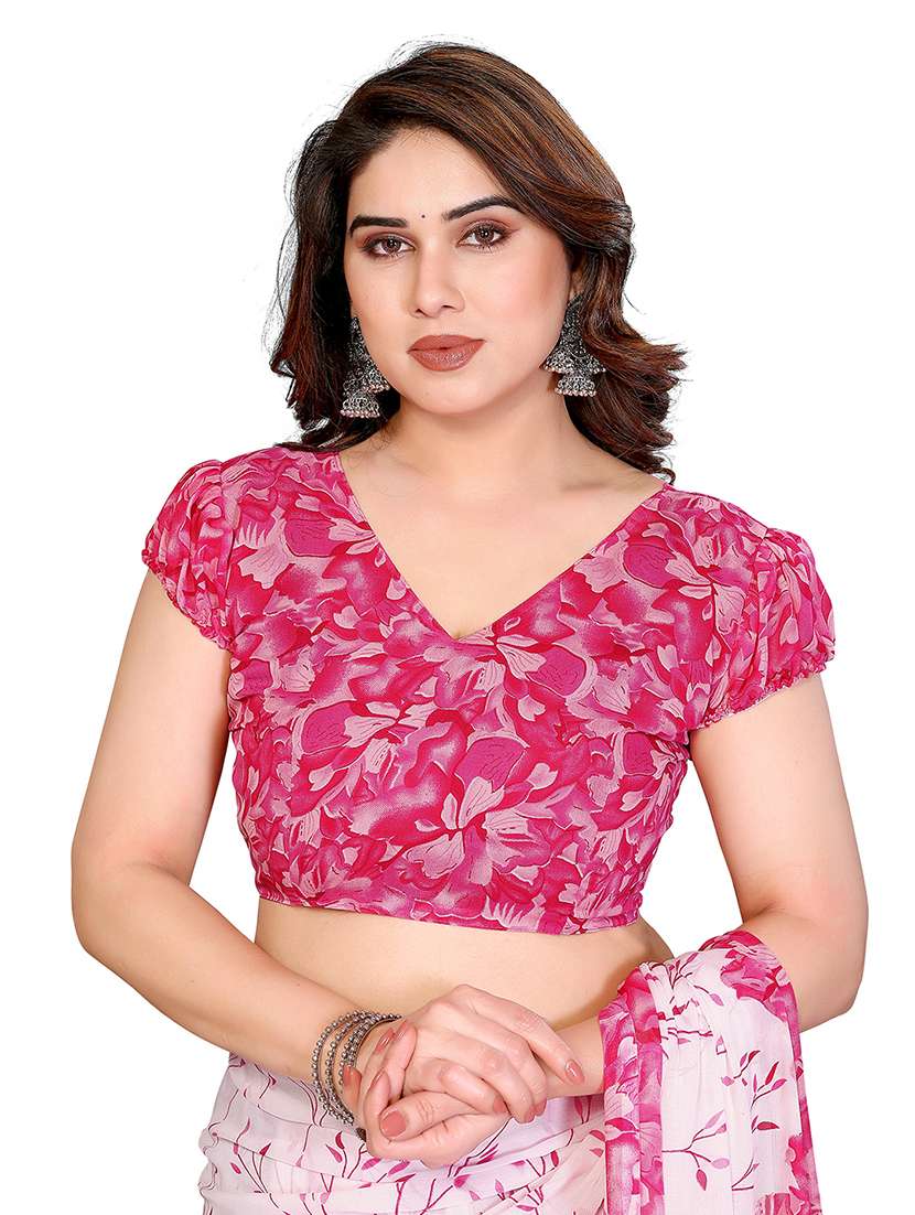 Women Pack Of 2 Printed Saree With Blouse - 22446466 -  Standard Image - 4