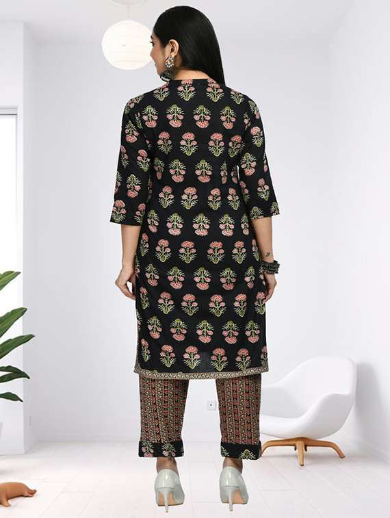 women floral print kurta pant set - 22446555 -  Standard Image - 4