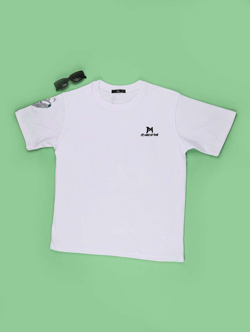 boys back printed round neck short sleeves t-shirt - 22446567 -  Standard Image - 1