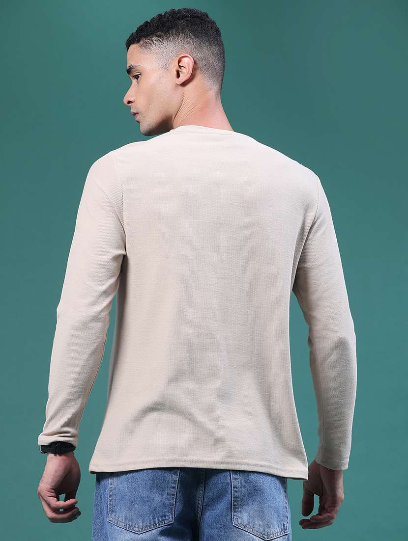 Men Tyographic Long Sleeves Regular Fit T-shirt - 22446605 -  Standard Image - 4