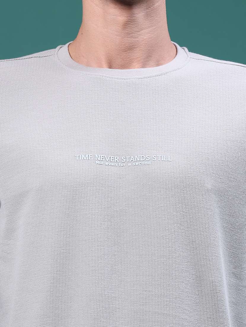 Men Typographic Long Sleeves Regular Fit T-shirt - 22446606 -  Standard Image - 1