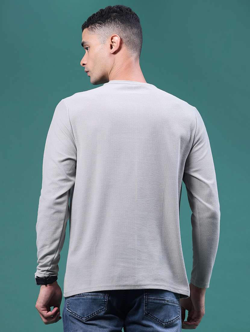 Men Typographic Long Sleeves Regular Fit T-shirt - 22446606 -  Standard Image - 4