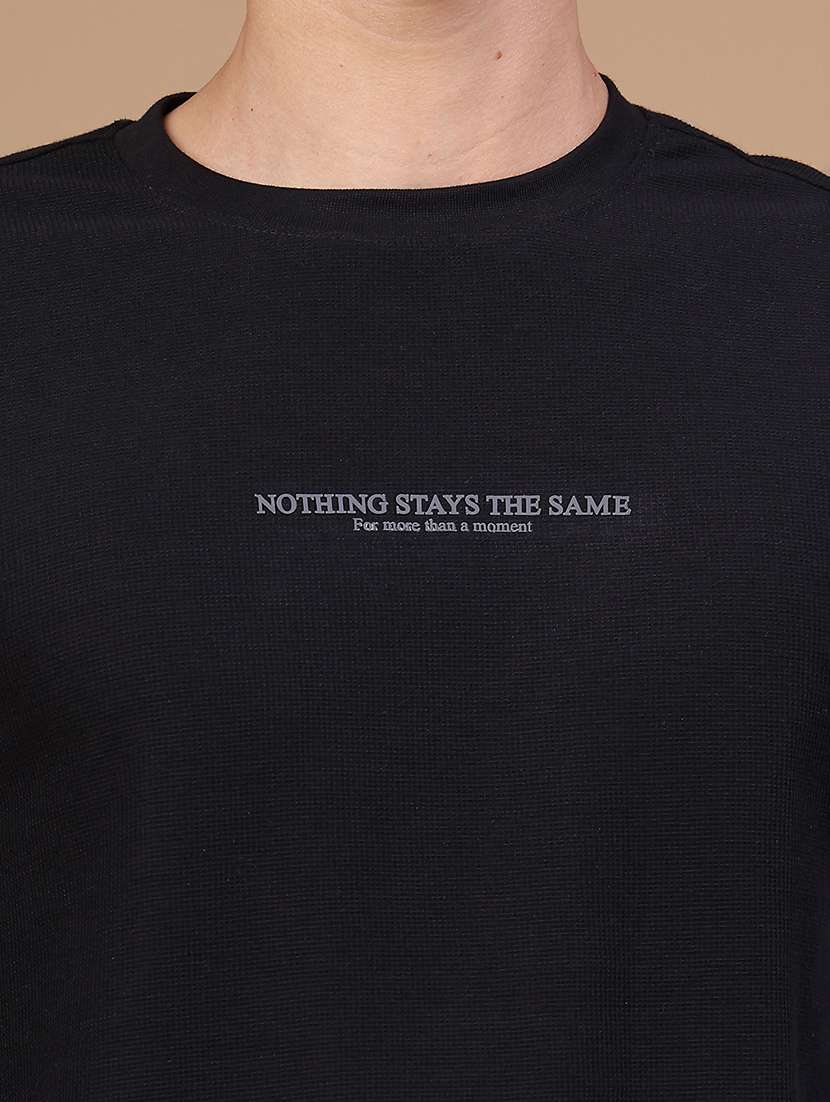 Men Typographic Long Sleeves Regular Fit T-shirt - 22446608 -  Standard Image - 1