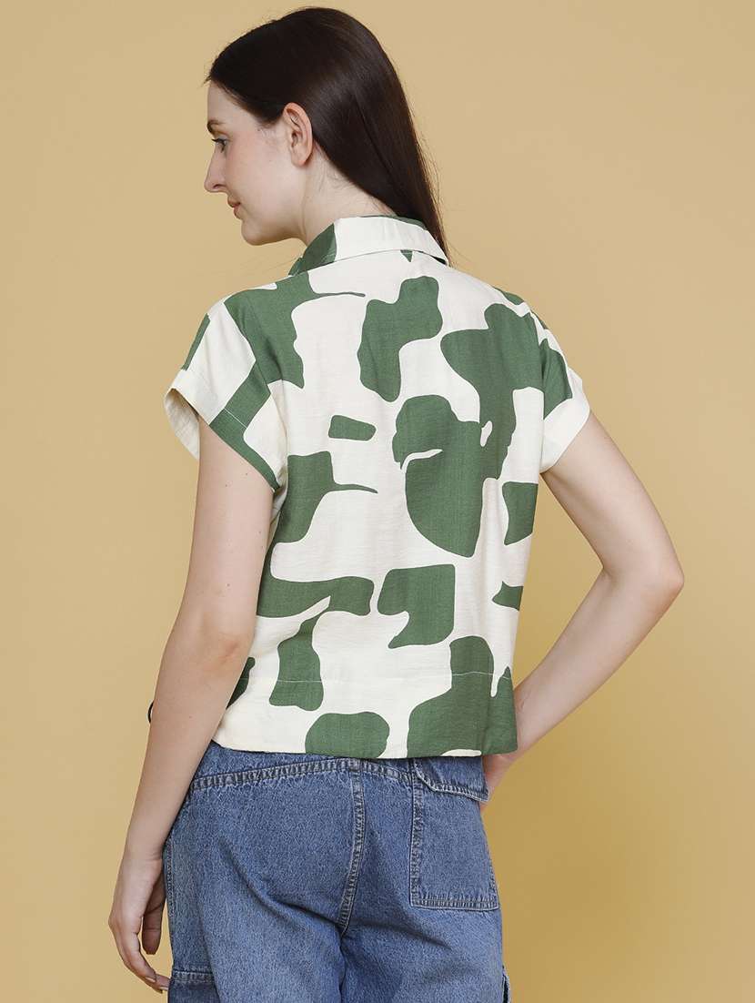 women printed collared shirt style top - 22446633 -  Standard Image - 4