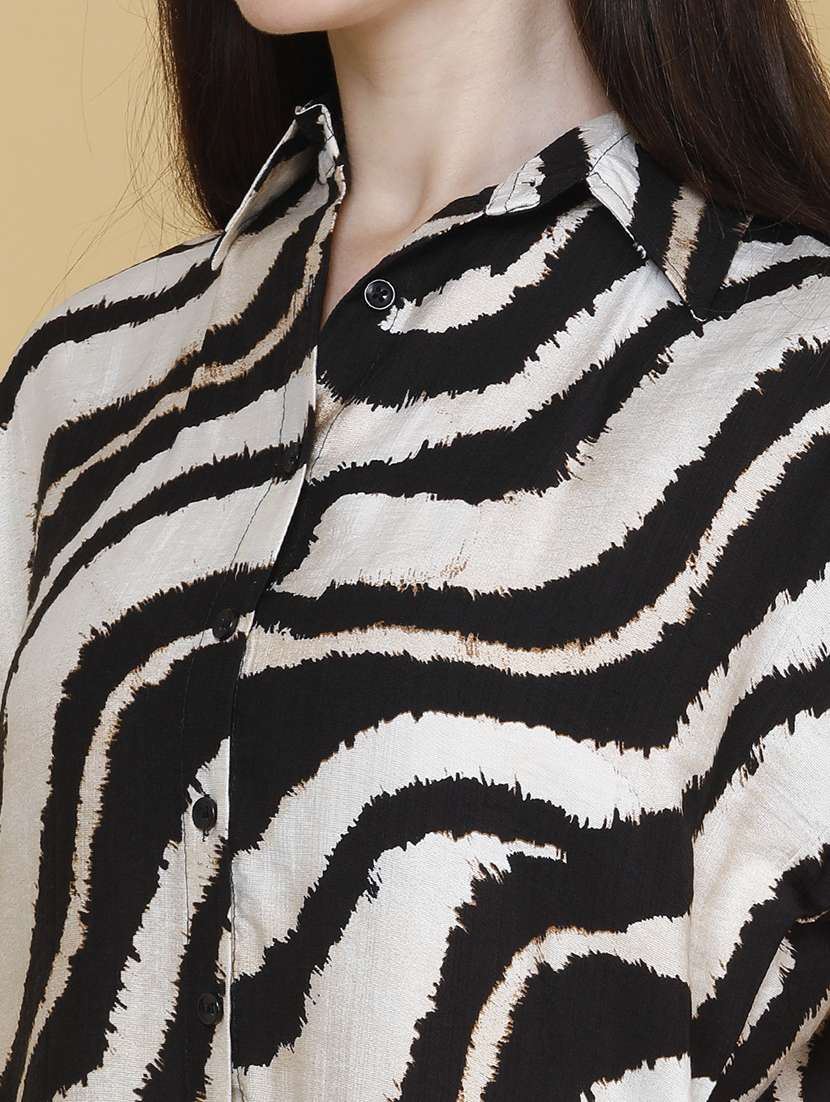women printed collared shirt style top - 22446634 -  Standard Image - 1