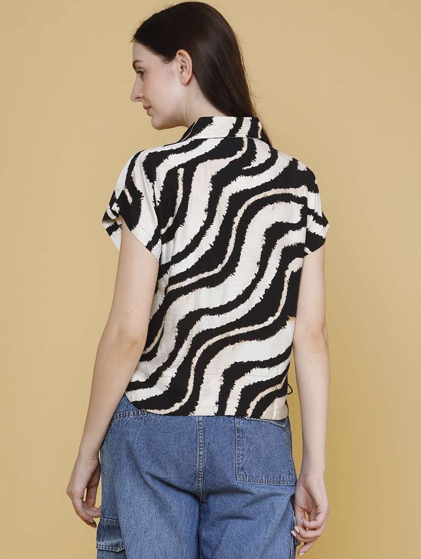 women printed collared shirt style top - 22446634 -  Standard Image - 4