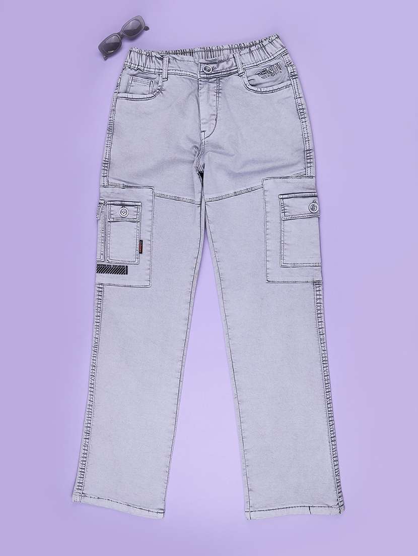 boys washed mid rise cargo pant - 22446832 -  Standard Image - 1