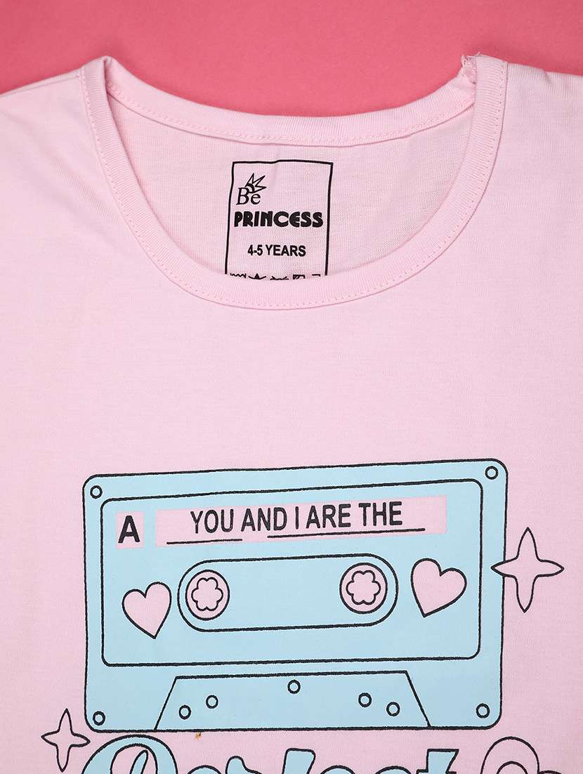 girls printed short sleeve t-shirt & shorts set - 22446903 -  Standard Image - 4