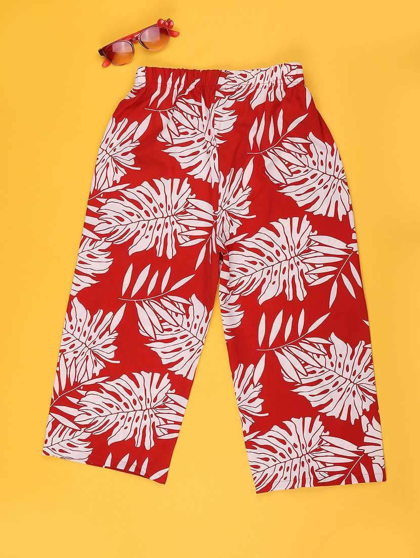 girls printed mid rise straight trouser - 22447018 -  Standard Image - 1