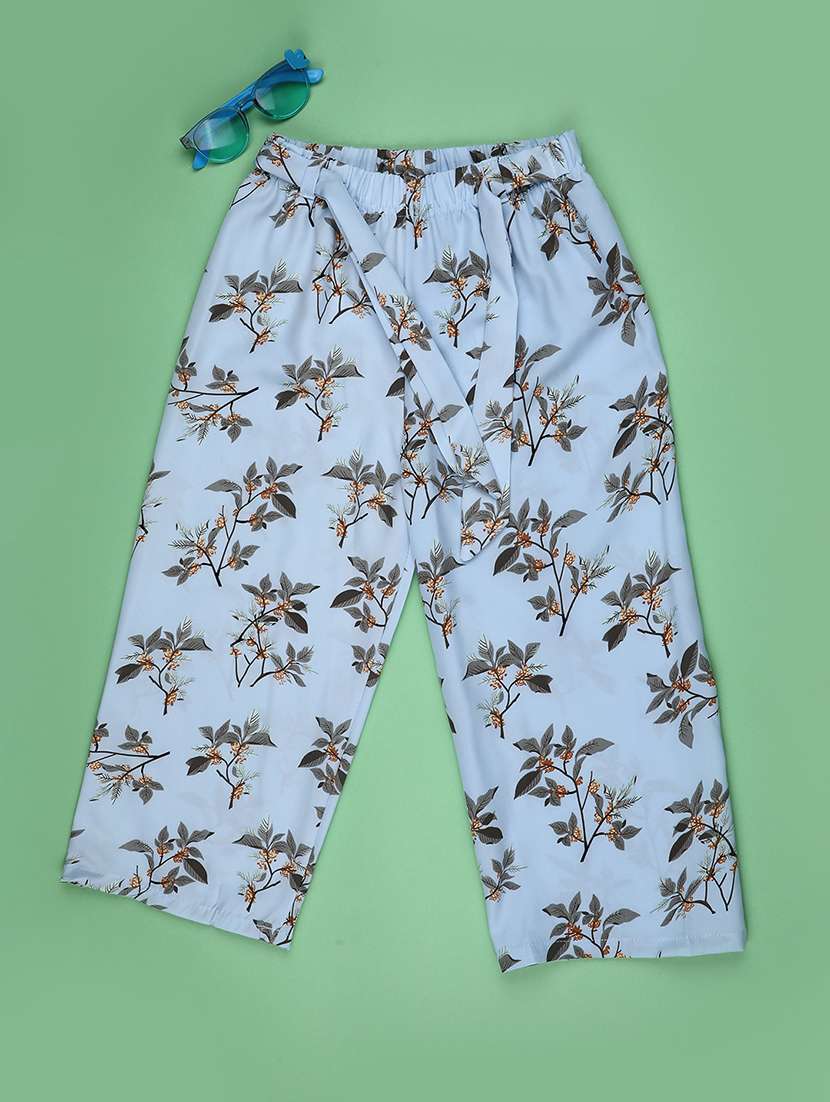 Girls Printed Mid Rise Straight Trouser - 22447020 -  Standard Image - 1