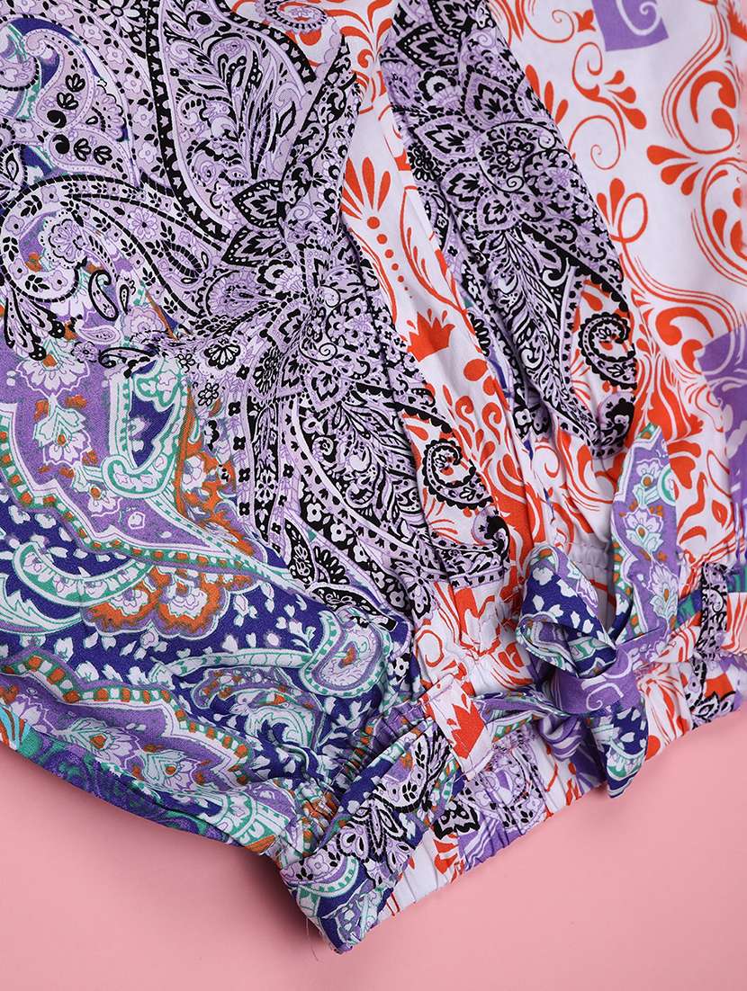 girls printed high rise straight trouser - 22447021 -  Standard Image - 4