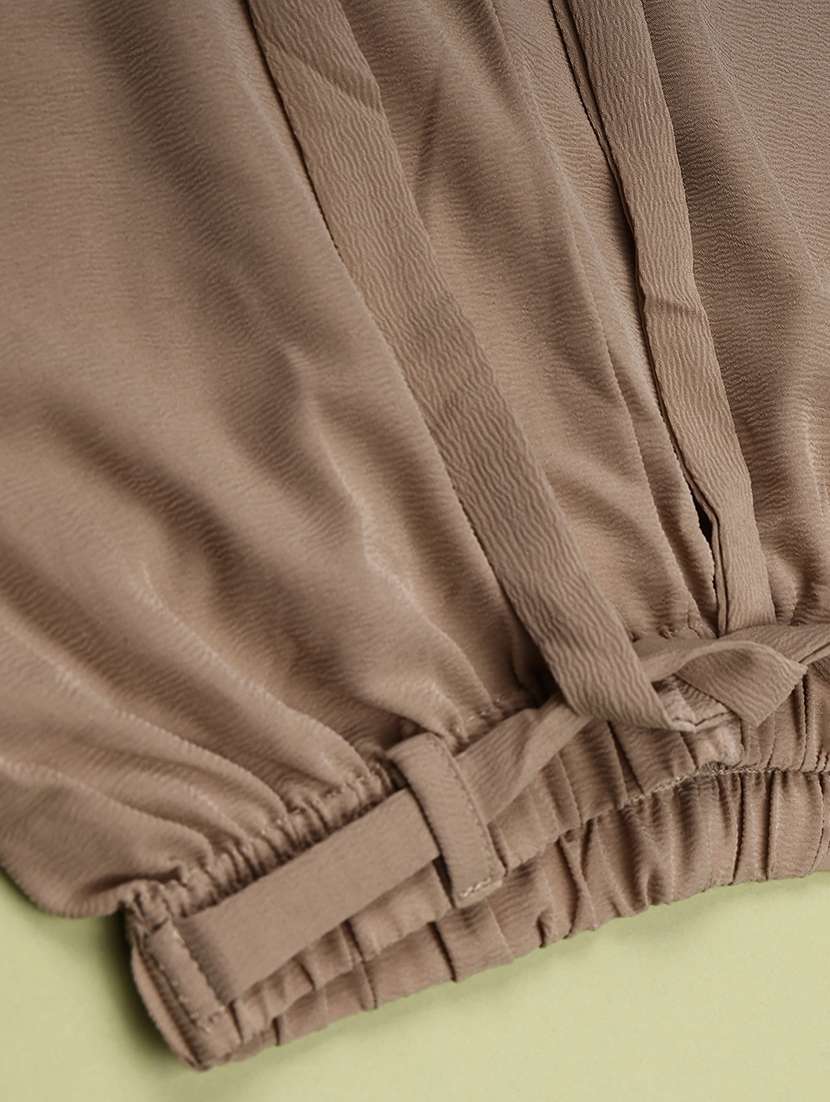 girls solid high rise straight trouser - 22447030 -  Standard Image - 4