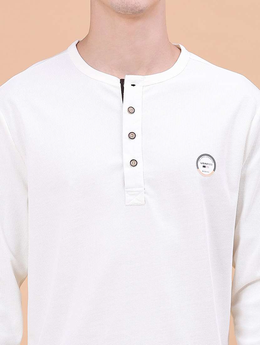 Men Solid Long Sleeves Regular Fit T-shirt - 22447134 -  Standard Image - 1