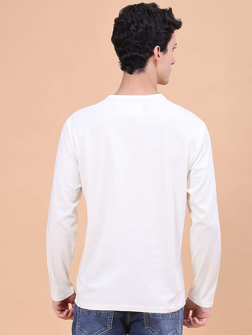 Men Solid Long Sleeves Regular Fit T-shirt - 22447134 -  Standard Image - 4