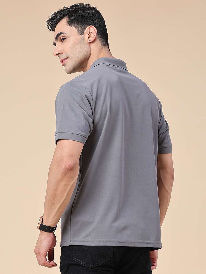 Men Solid Short Sleeves Polo T-shirt - 22447164 -  Standard Image - 4