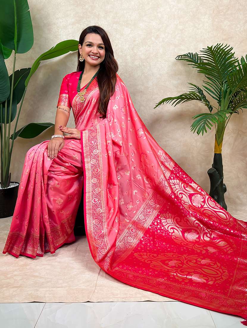 women self design banarasi saree with blouse - 22447530 -  Standard Image - 4