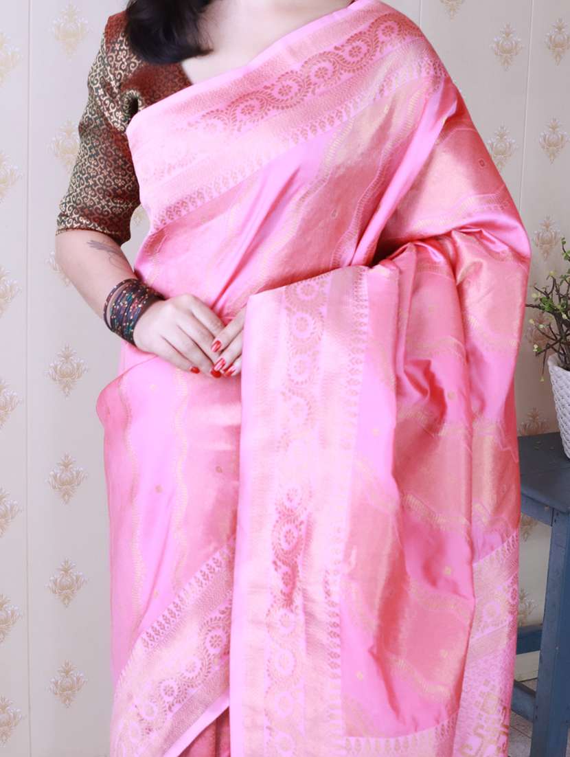 women self design banarasi saree with blouse - 22447556 -  Standard Image - 4