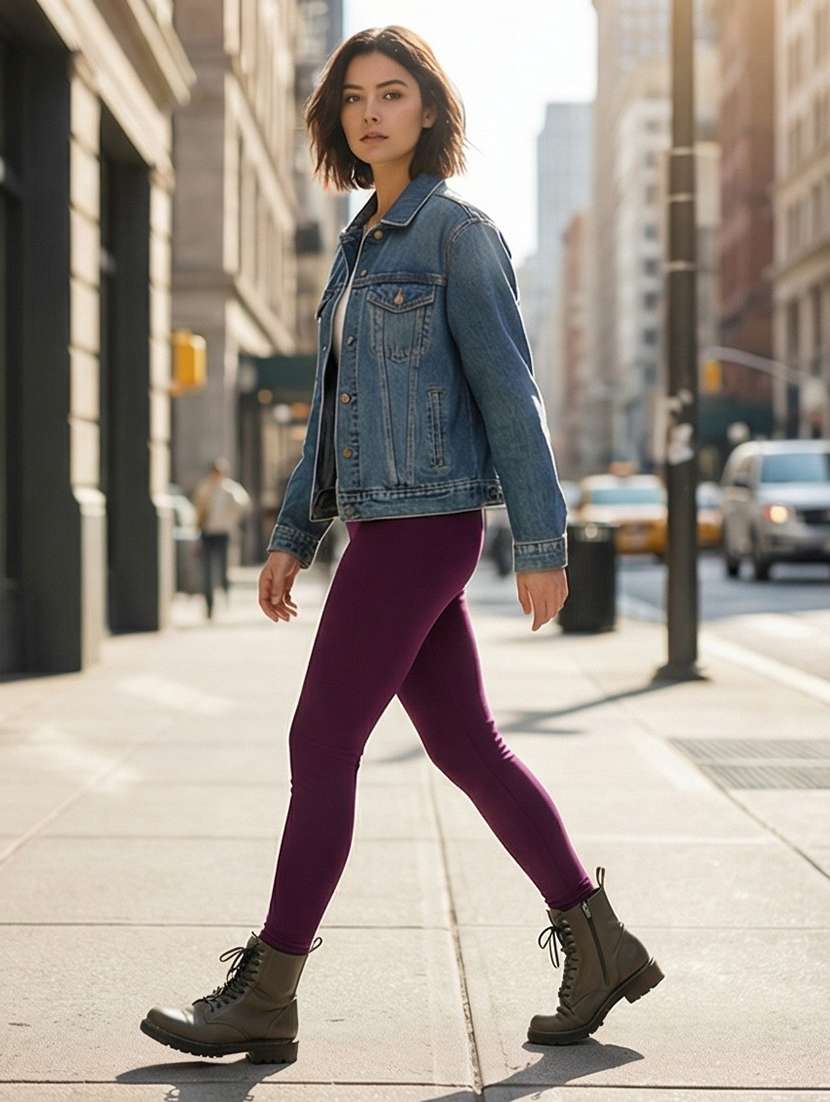 women solid mid rise ankle length leggings - 22447623 -  Standard Image - 4