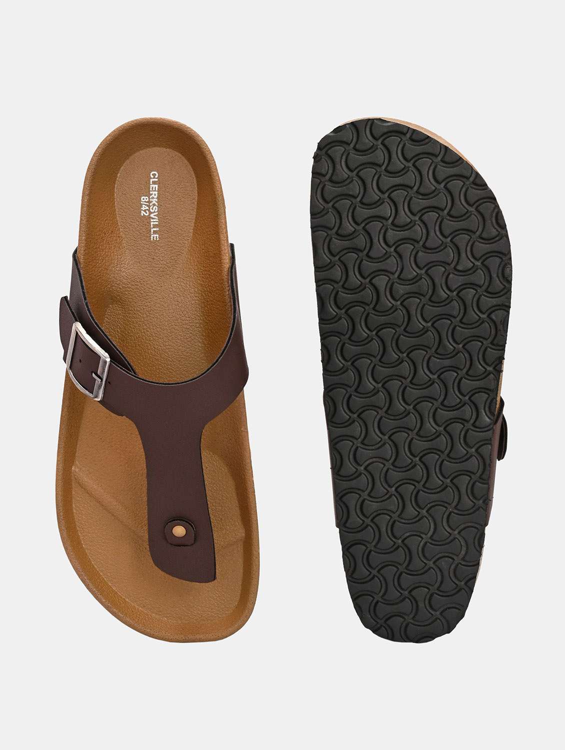 men solid toe seperator sandal - 22447655 -  Standard Image - 4