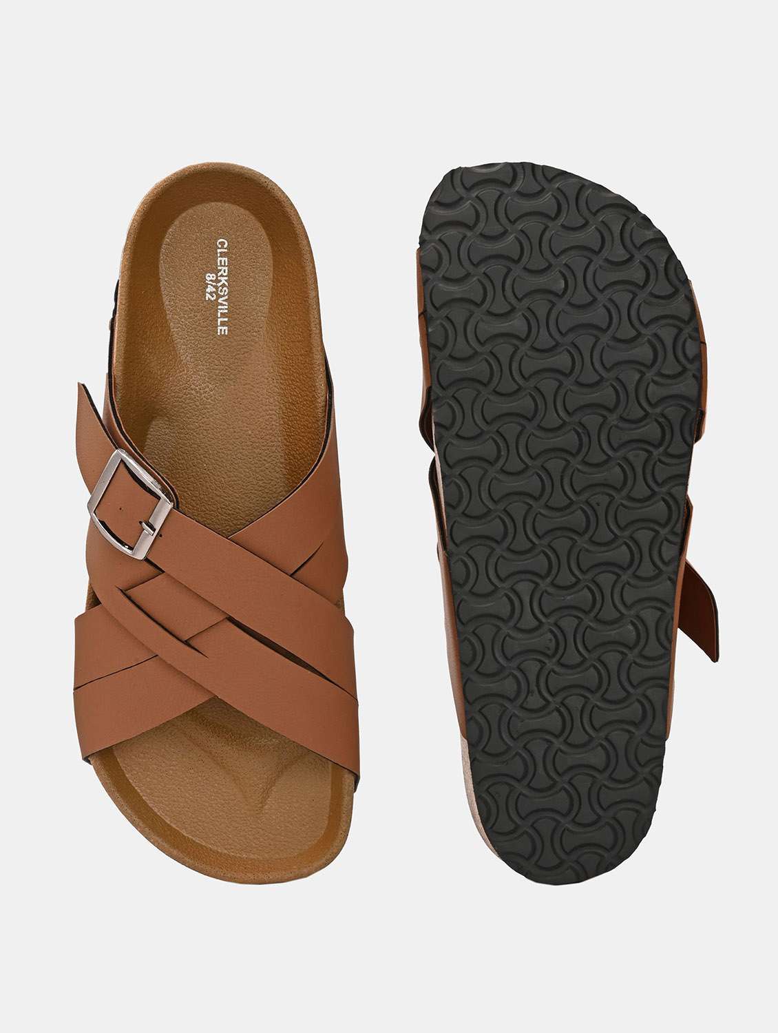 men solid slip on sandal - 22447680 -  Standard Image - 4