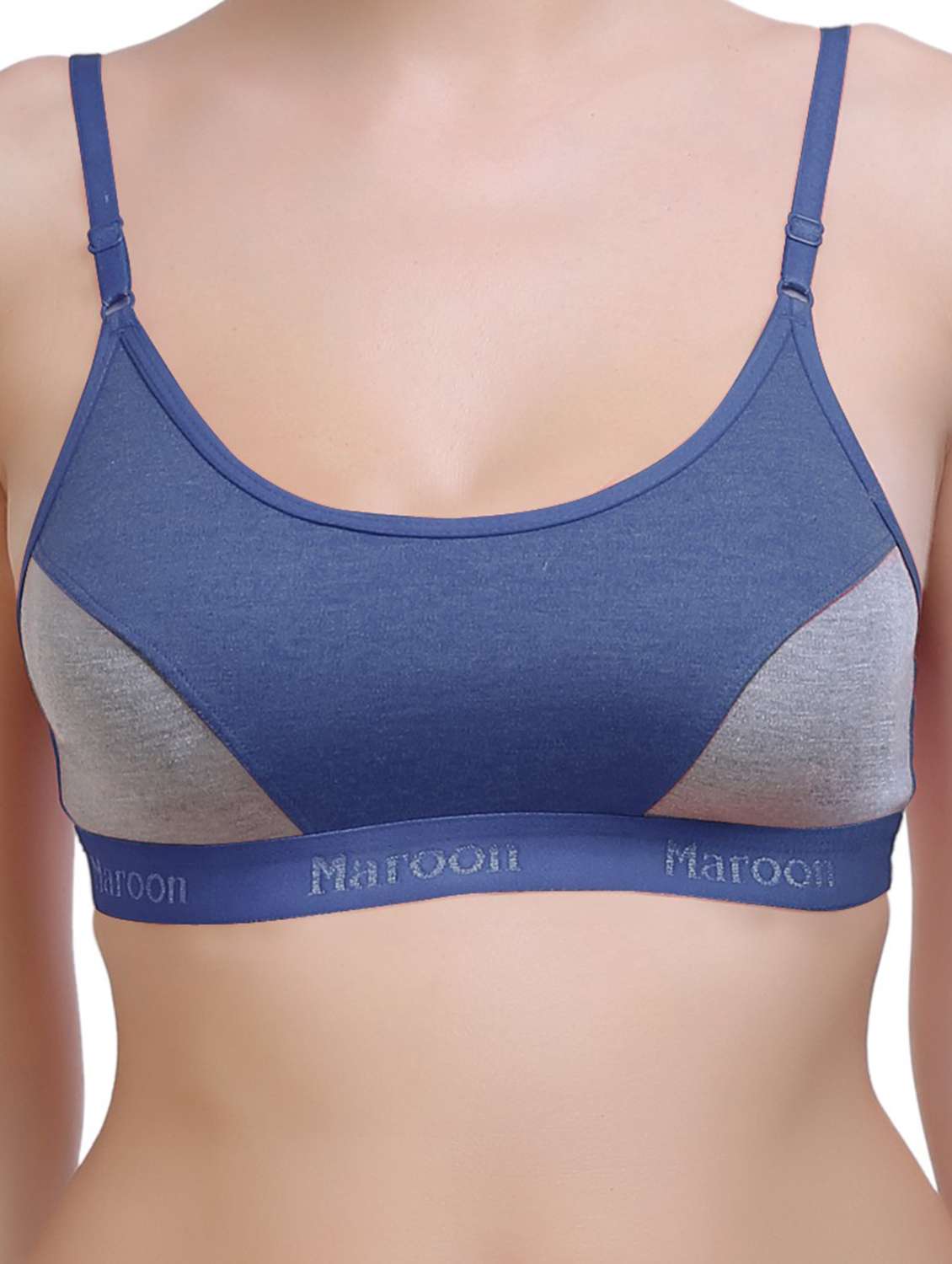 women color blocked non wired sports bra - 22447823 -  Standard Image - 1