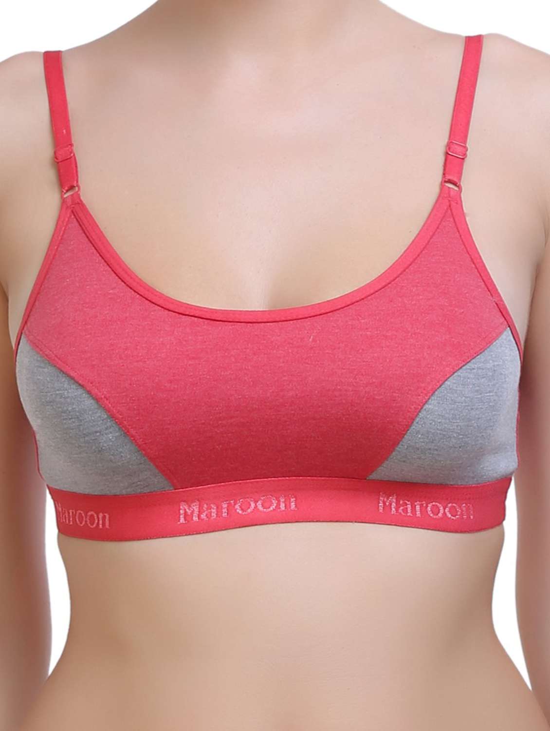 women color blocked non wired sports bra - 22447824 -  Standard Image - 1