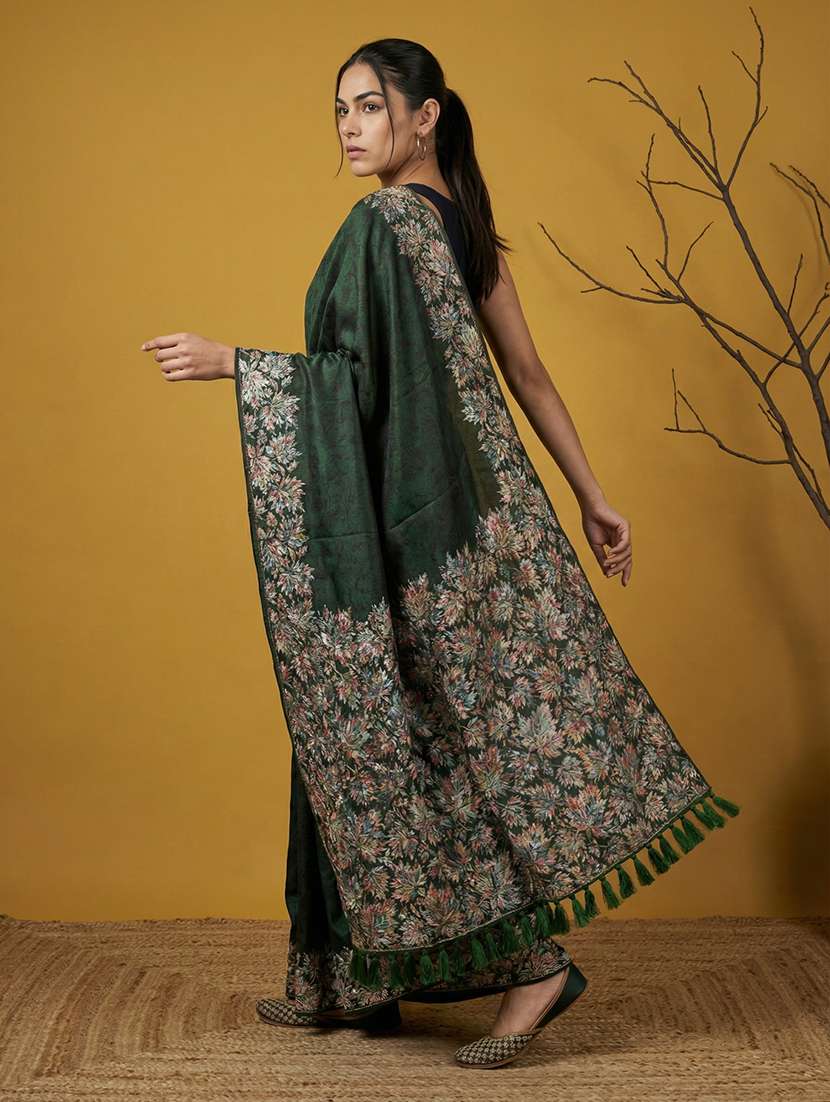 women printed bordered saree with blouse - 22447841 -  Standard Image - 4