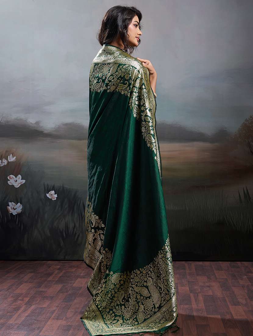 women self design banarasi saree with blouse - 22447878 -  Standard Image - 4