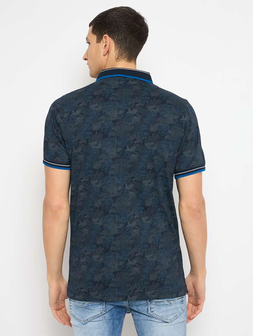 men printed polo neck t-shirt - 22447924 -  Standard Image - 4
