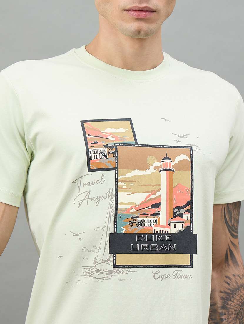 men printed short sleeve t-shirt - 22447939 -  Standard Image - 1