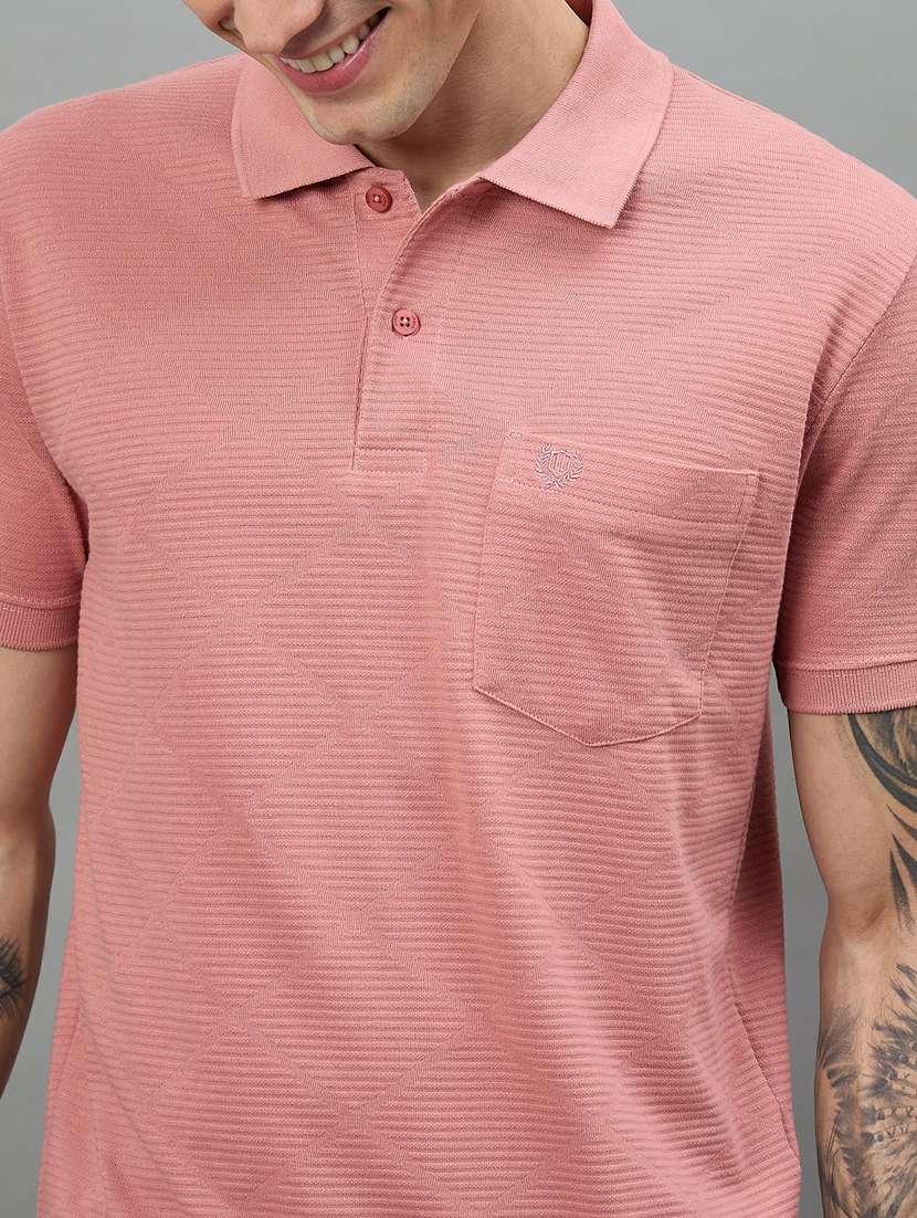men textured short sleeve polo t-shirt - 22447950 -  Standard Image - 1