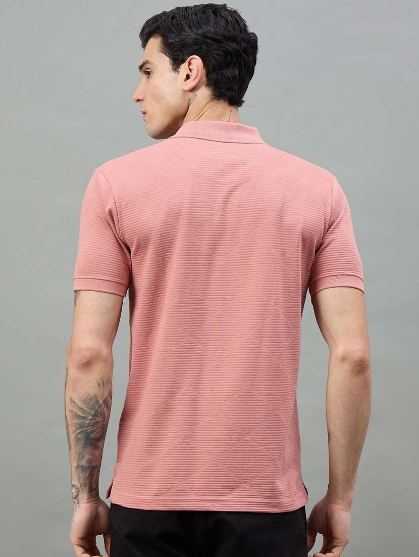 men textured short sleeve polo t-shirt - 22447950 -  Standard Image - 4