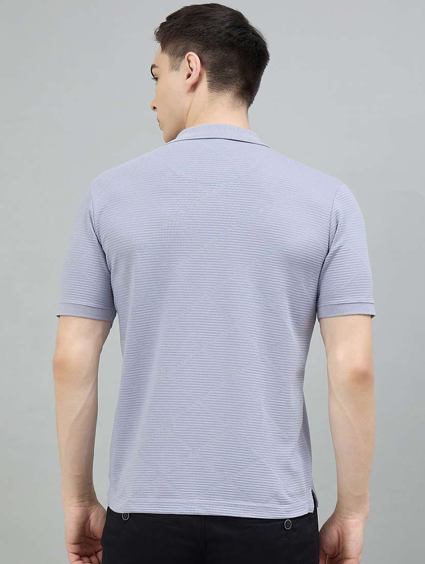Men Stripes Polo Neck T-shirt - 22447951 -  Standard Image - 4