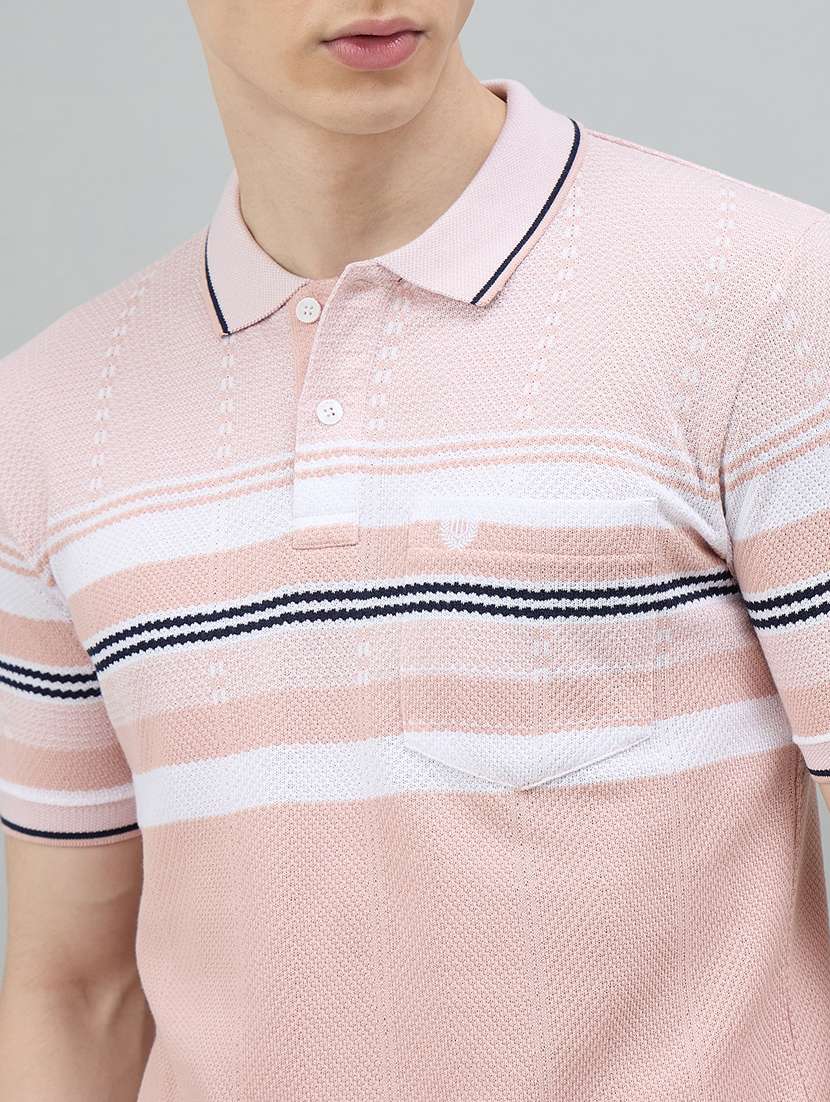 men striped short sleeve polo t-shirt - 22447952 -  Standard Image - 1