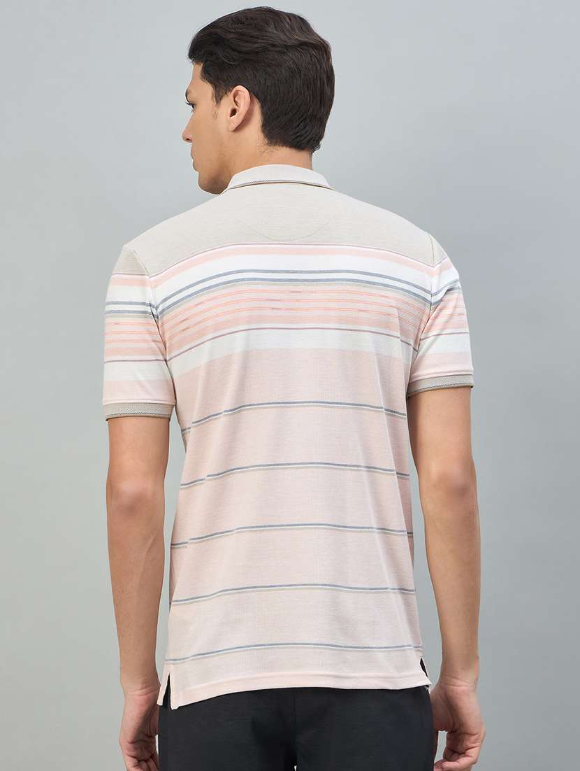 men striped short sleeve polo t-shirt - 22447978 -  Standard Image - 4