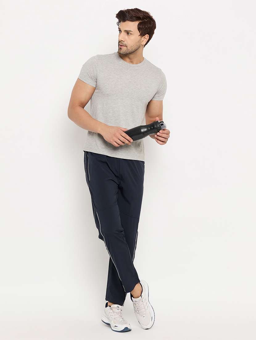 men navy blue nylon full length track pant - 22448033 -  Standard Image - 4